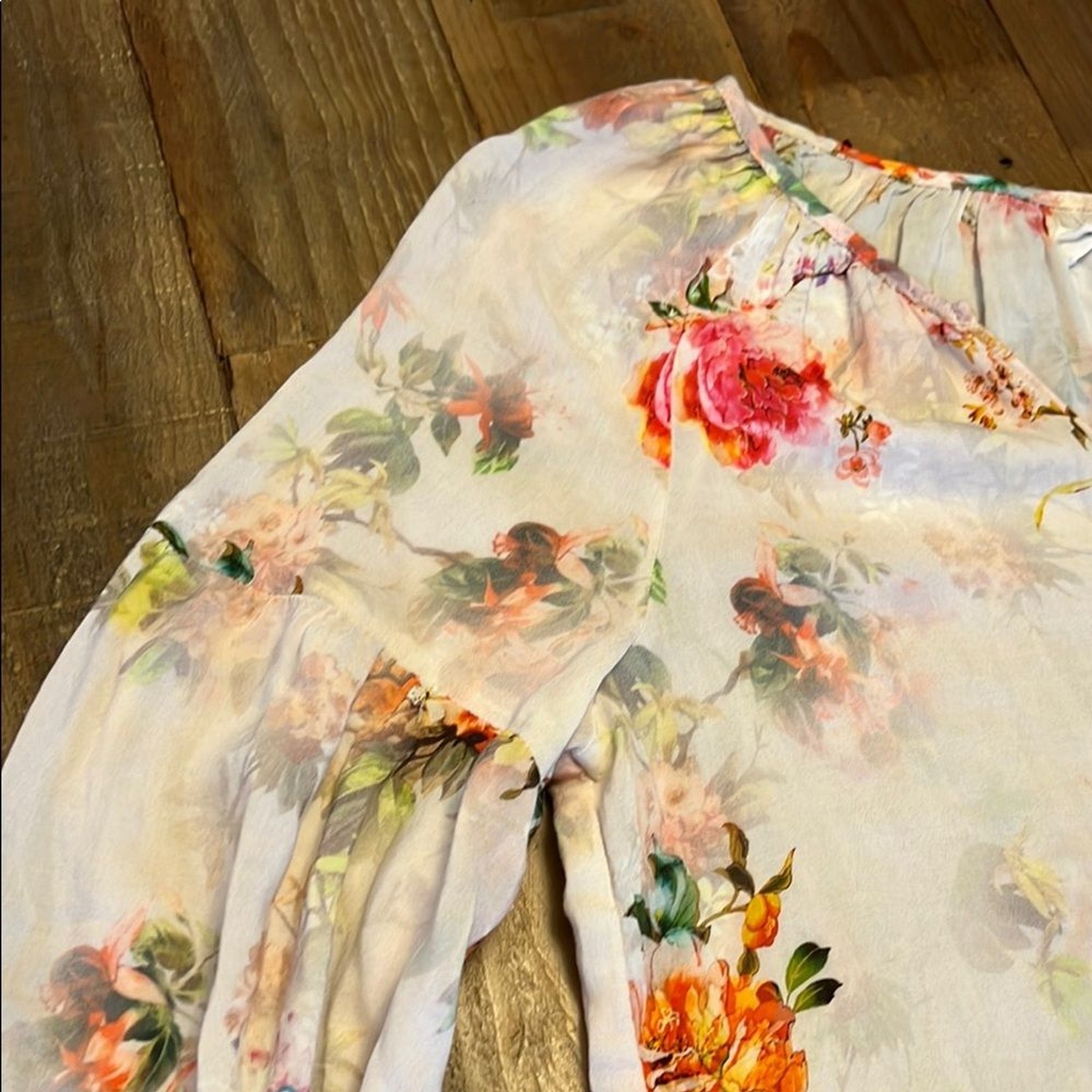 Floral Flowy Boho Sheer Dress