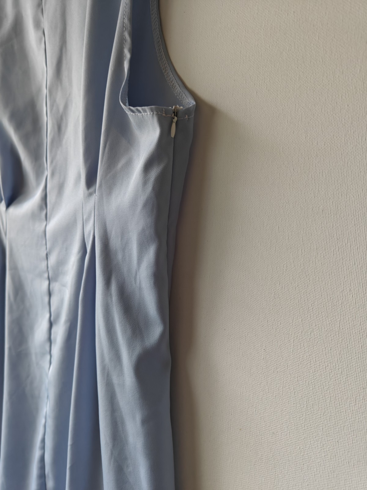 Women’s Light Blue V Neck Sleeveless Mini Dress Embroidered 2XL