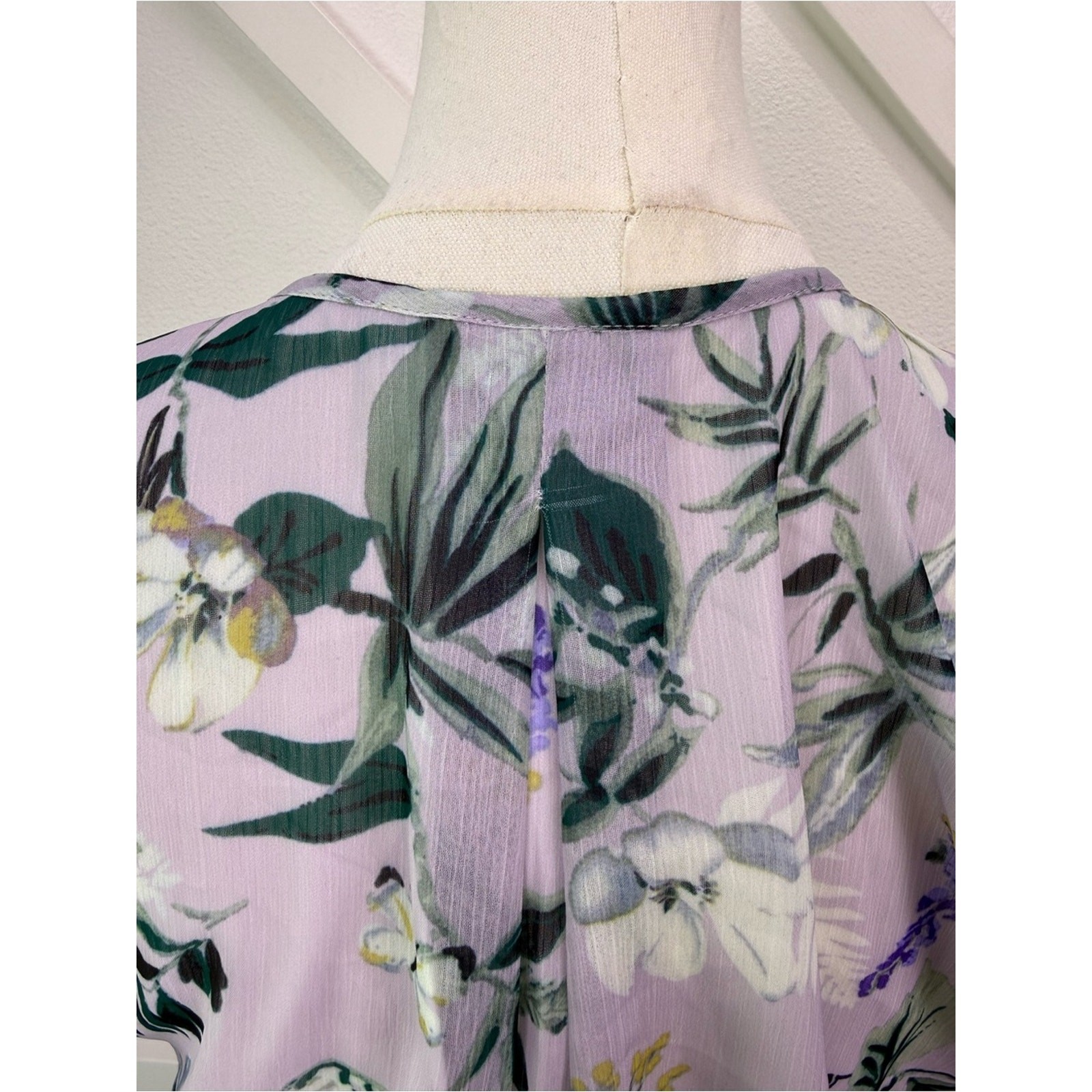 NWT Ivy City Co Lavender Fields Faux Wrap Maxi Dress Size Small Purple Floral