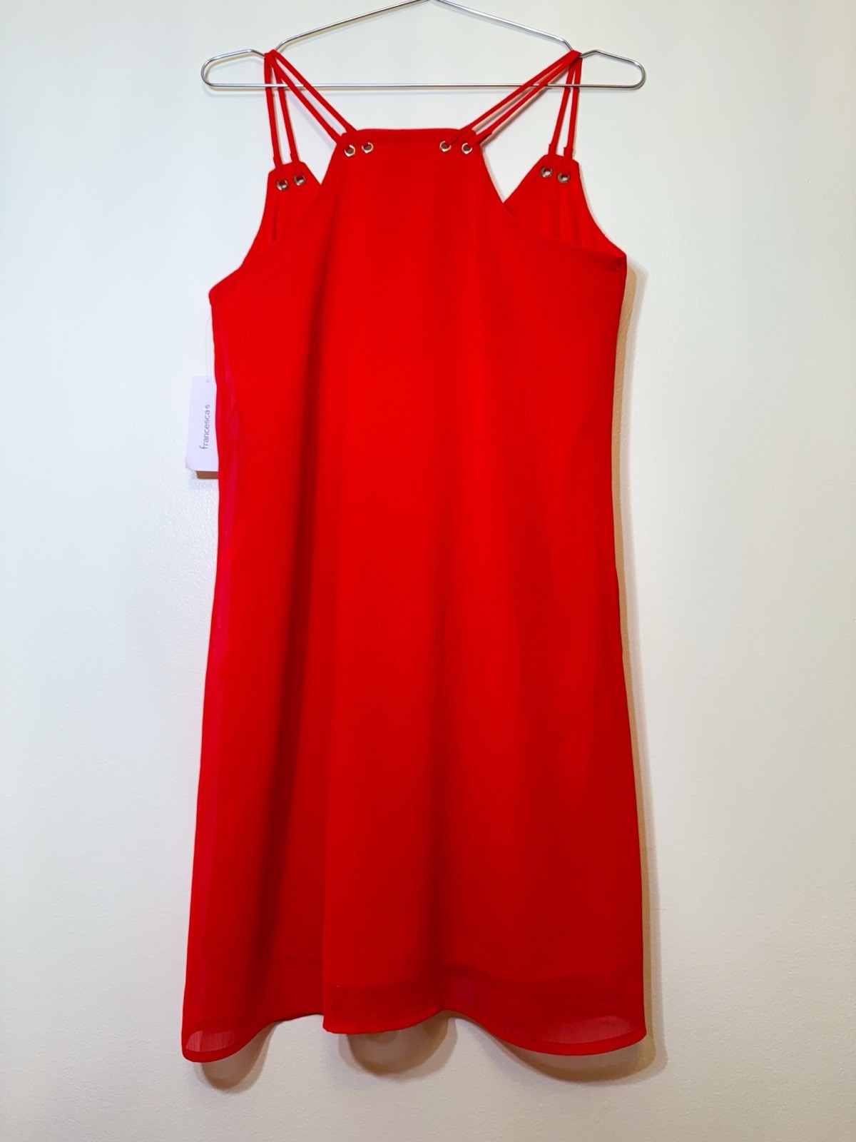 $44 XSmall Small ❤️ Stylish Francesca’s Chiffon Straight Red Dress Lined