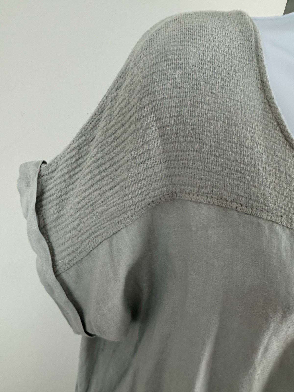 LUNGO L’ARNO Made in Italy Heather Gray Linen T-Shirt Dress/Tunic/ Shift Sz S
