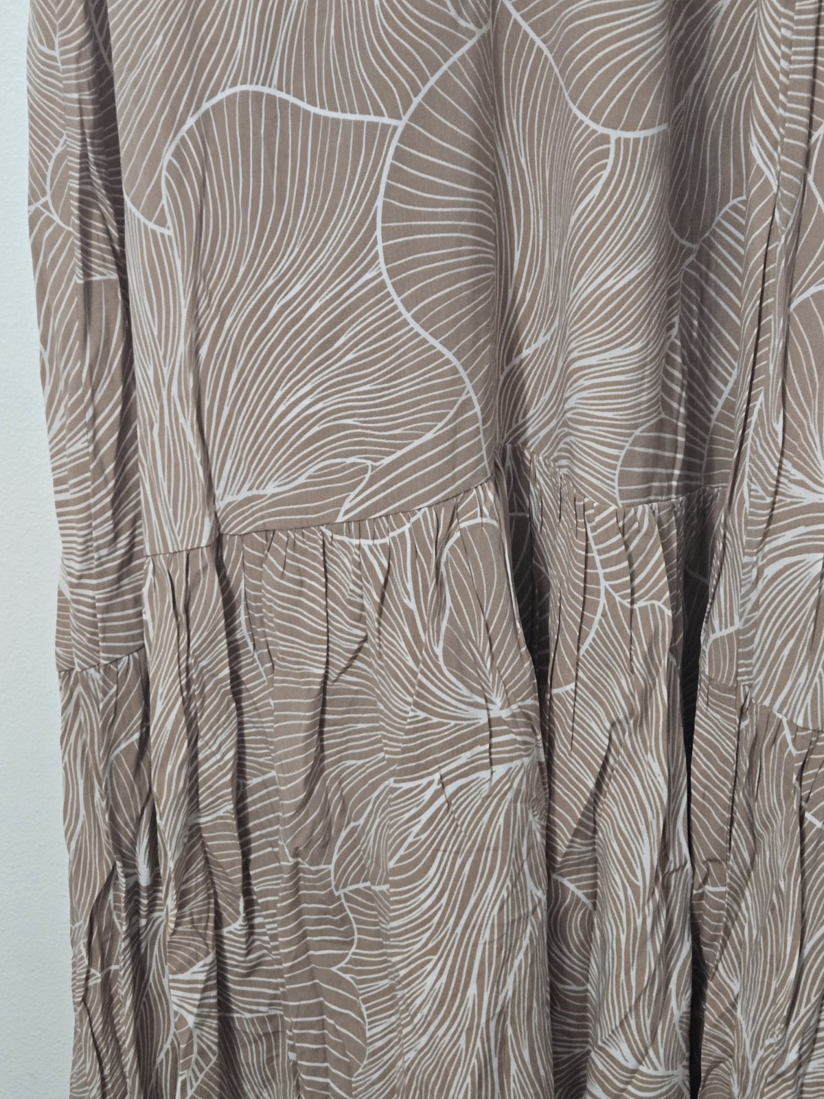 Prologue Abstract Floral Print Sleeveless Maxi Tiered Dress Sz Small Boho Casual