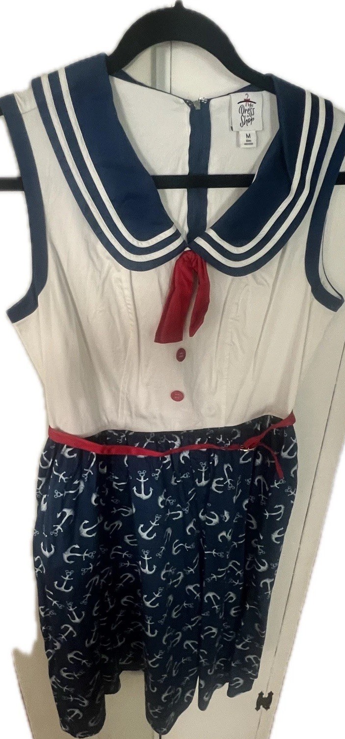 2021 Disney Cruise Line Dress Shop Sailor Style Dress Adult Medium DCL