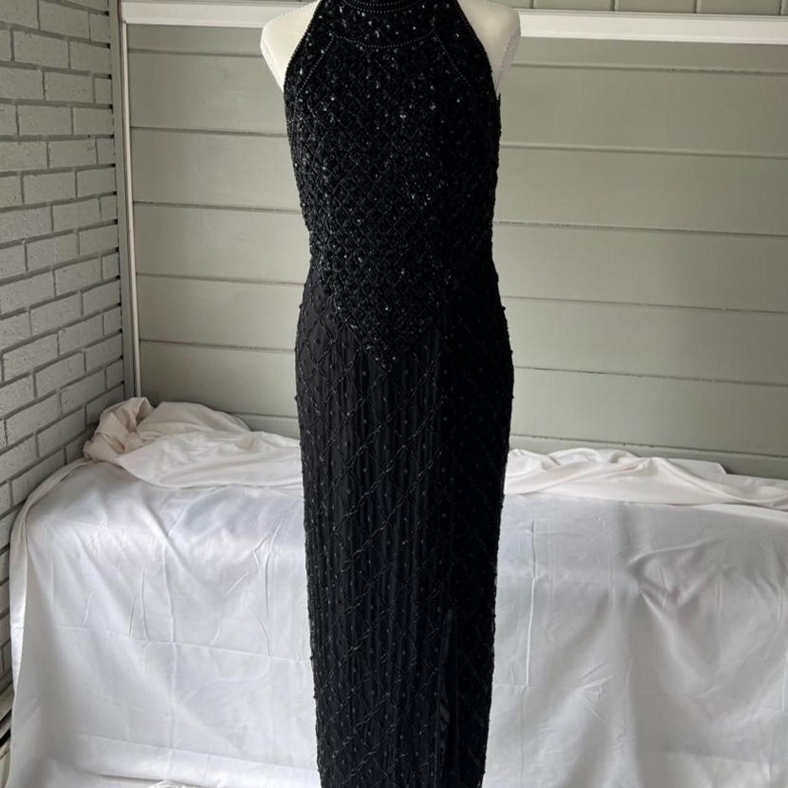 ♡ vintage lawrence kagan new york silk beaded gown ♡