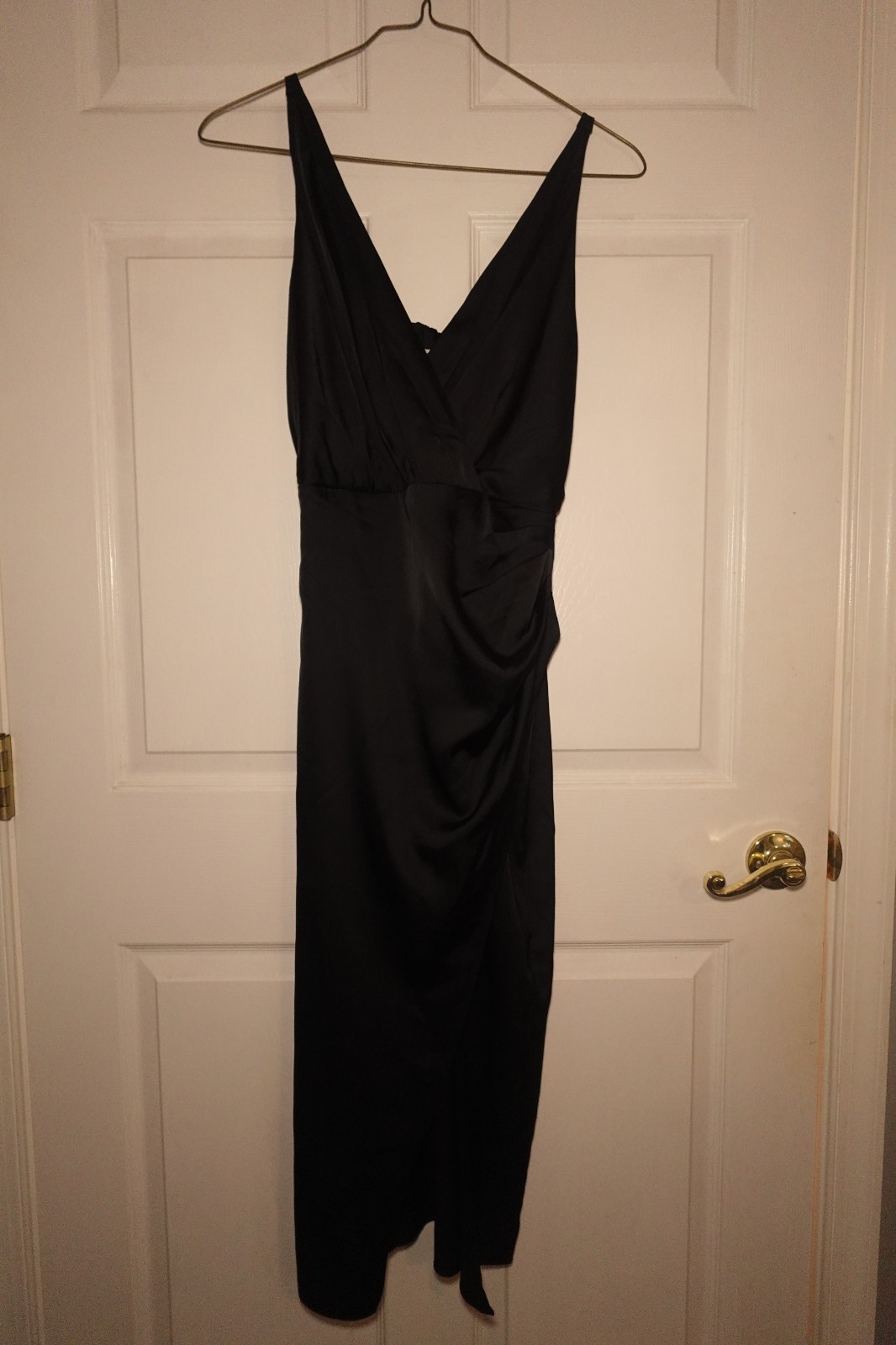 Abercrombie & Fitch Satin Maxi Dress Small Black NWT