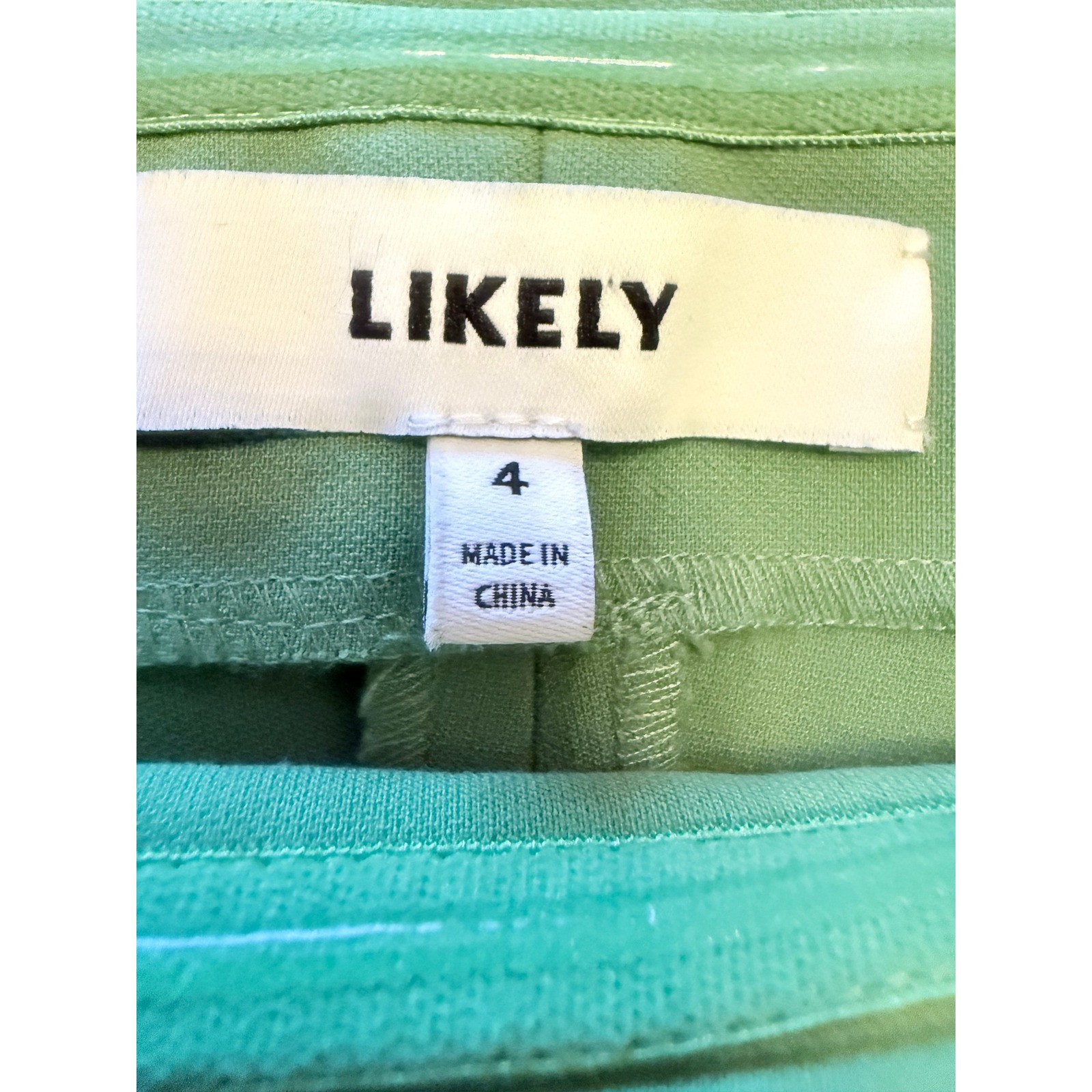 Likely Driggs Strapless Ruffle Overlay Midi Dress Womens Size 4 Green