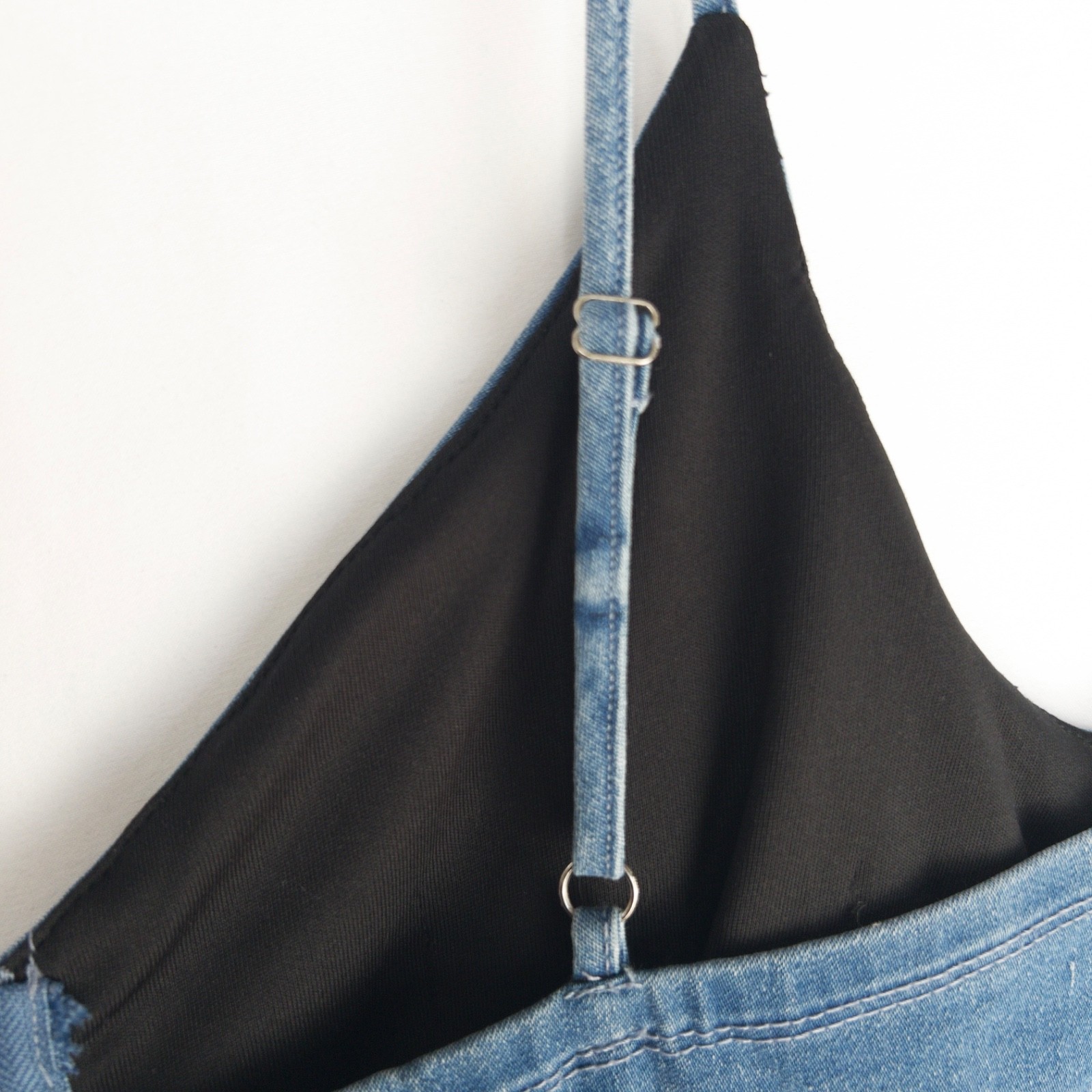 Iris Full Zip Stretch Denim Chambray Festival Bodycon Basic Dress Womens XL Y2k