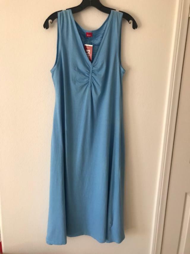 NTW Glima Knit Women’s Pinched V-Neck Dress Sleeveless Cotton in various colors