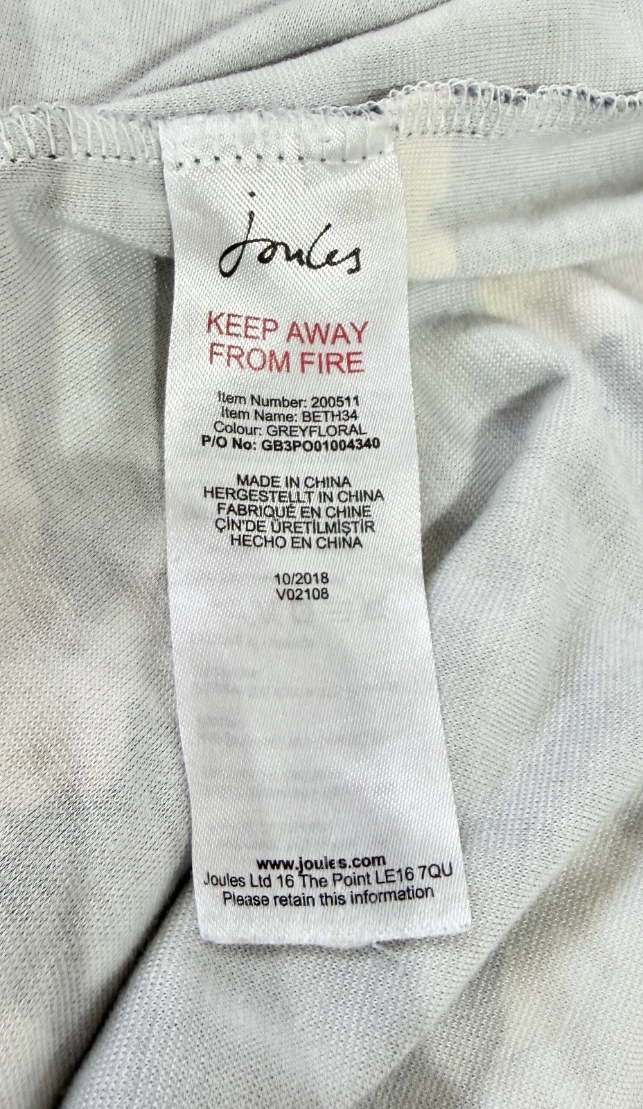 Joules Blue Multicolor Floral Knit A-Line Midi Dress Sz 14 Round Neck 3/4 Sleeve