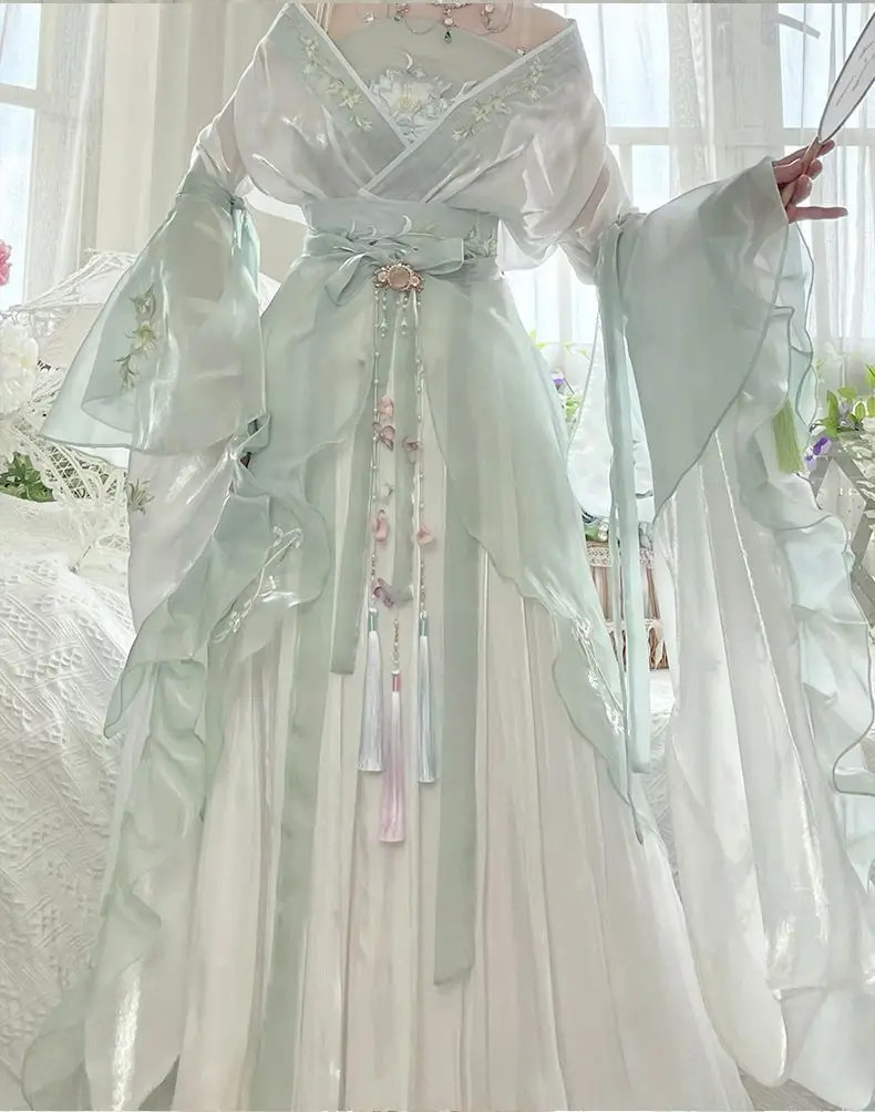 Green Hanfu Dress Women Chinese Hanfu Set Female Fairy Cosplay Costume Outfit