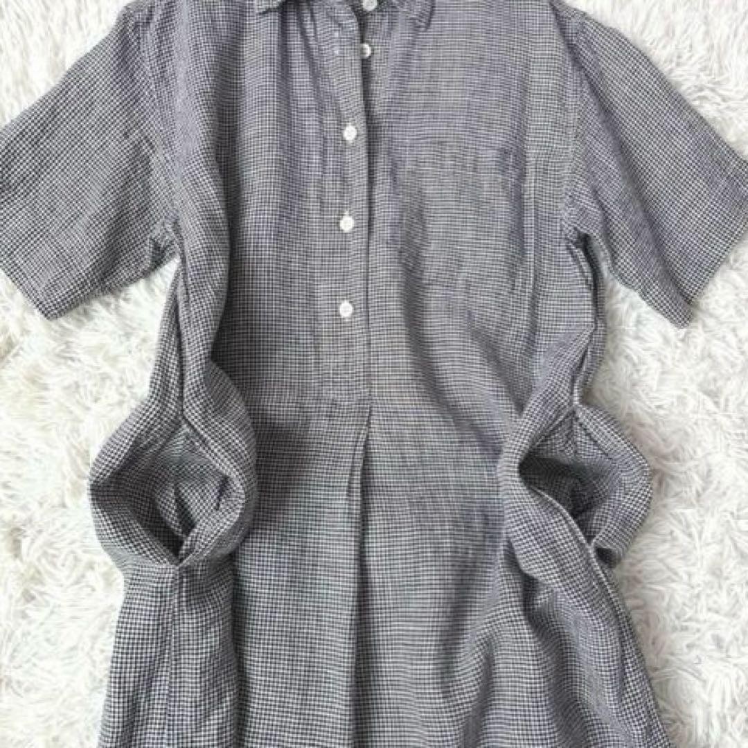Margaret Howell Linen Shirt Dress Gingham Check