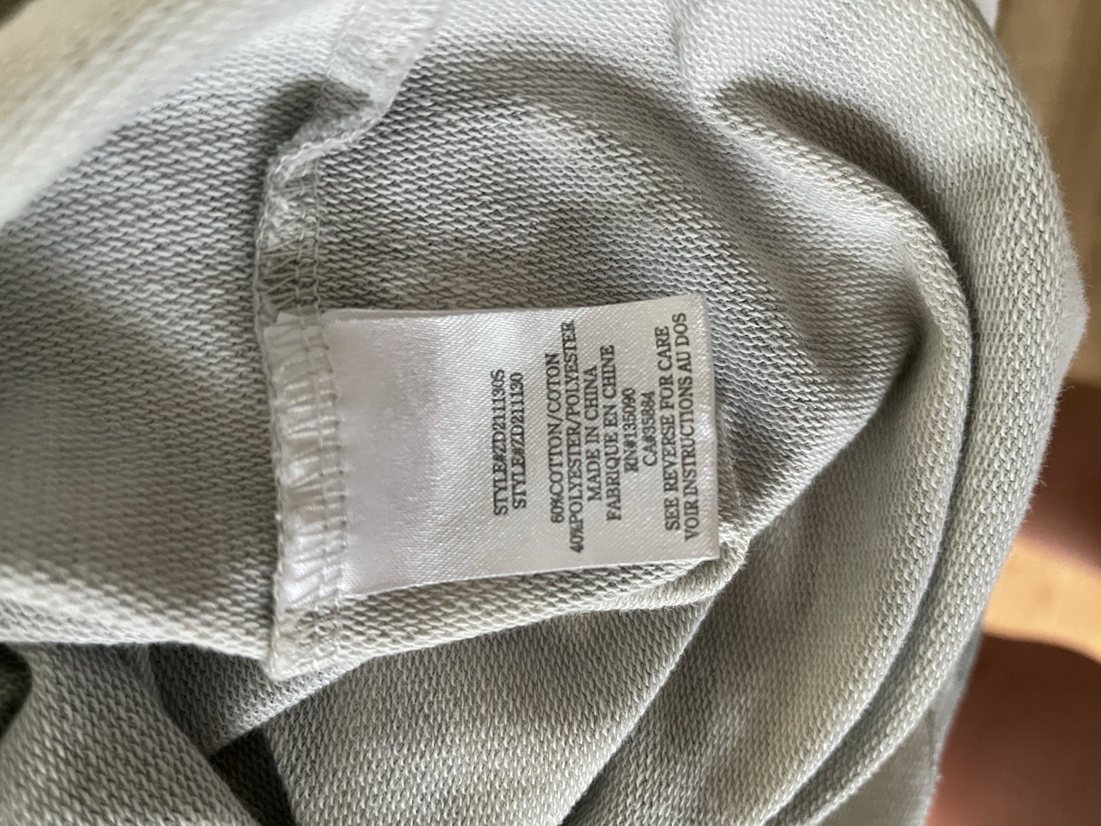 Z Supply Women’s Gray/White Camo Scoop Neck T-Shirt Size L