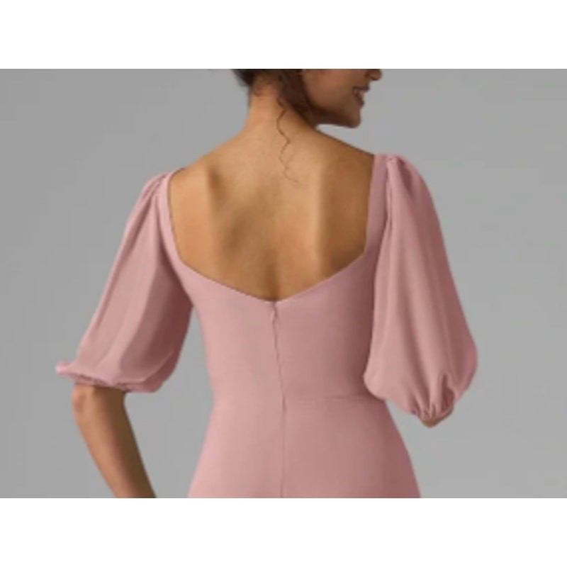 AW BRIDAL sz 6 S dusty rose chiffon Philippa gala bridesmaid maxi dress NEW 0B6