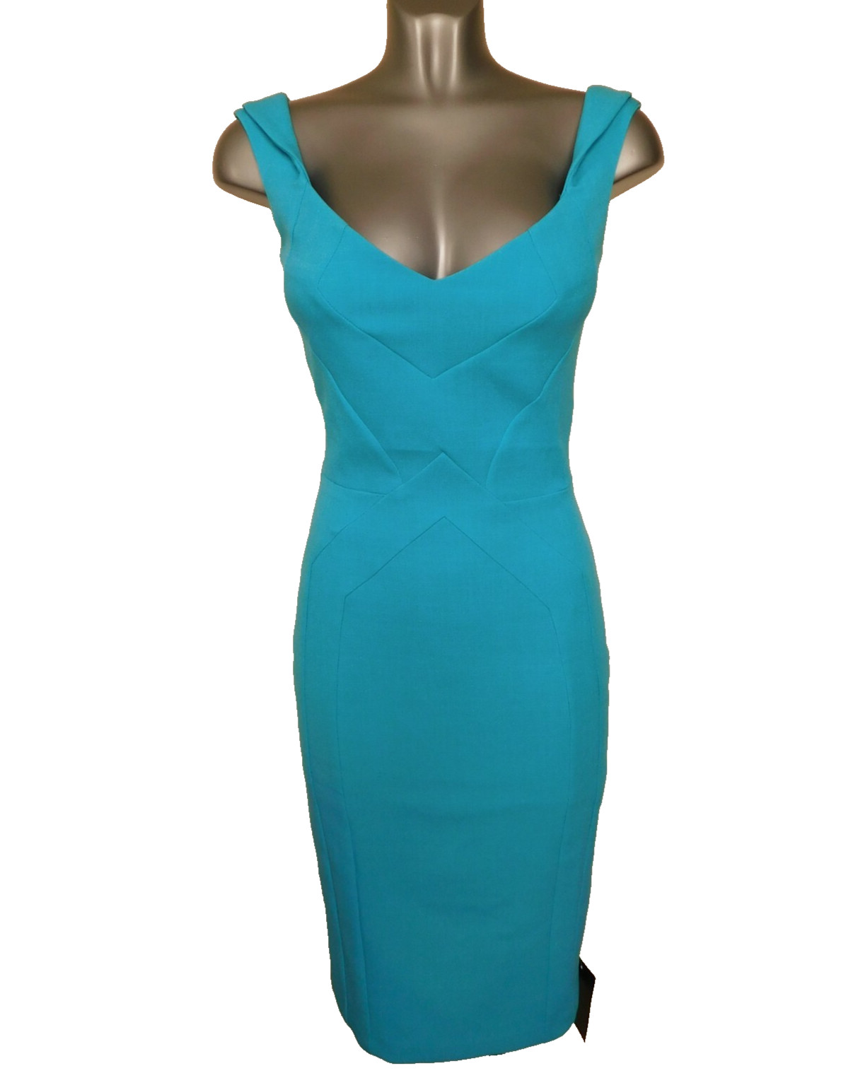 HYBRID Bodycon Galaxy Dress UK size 8, USA 4, in turquoise blue NWT