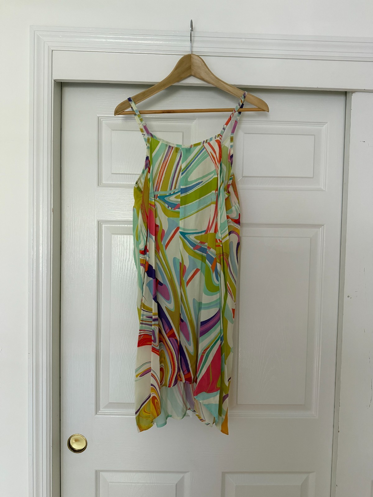Tolani Womens 2 Piece Maxi Dress + Slip Set Multicolor Swirl Print Size Small