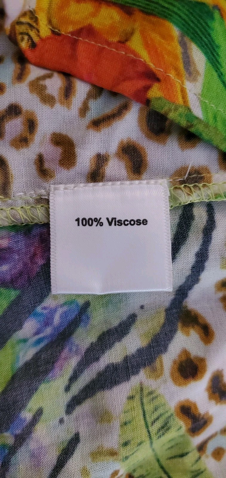 RUBY YAYA 3/4 Sleeve Toucan Vibrant Dress Size XL Unique Rhinestones Resort