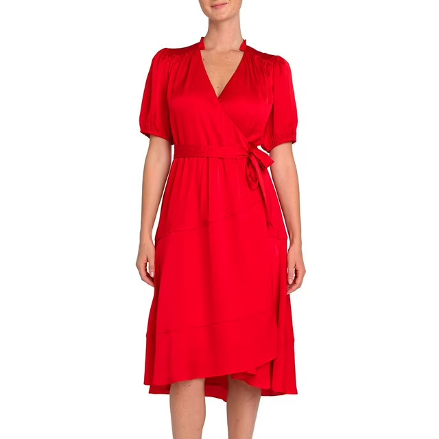 Draper James Women’s Wrap Midi Dress Size M Red