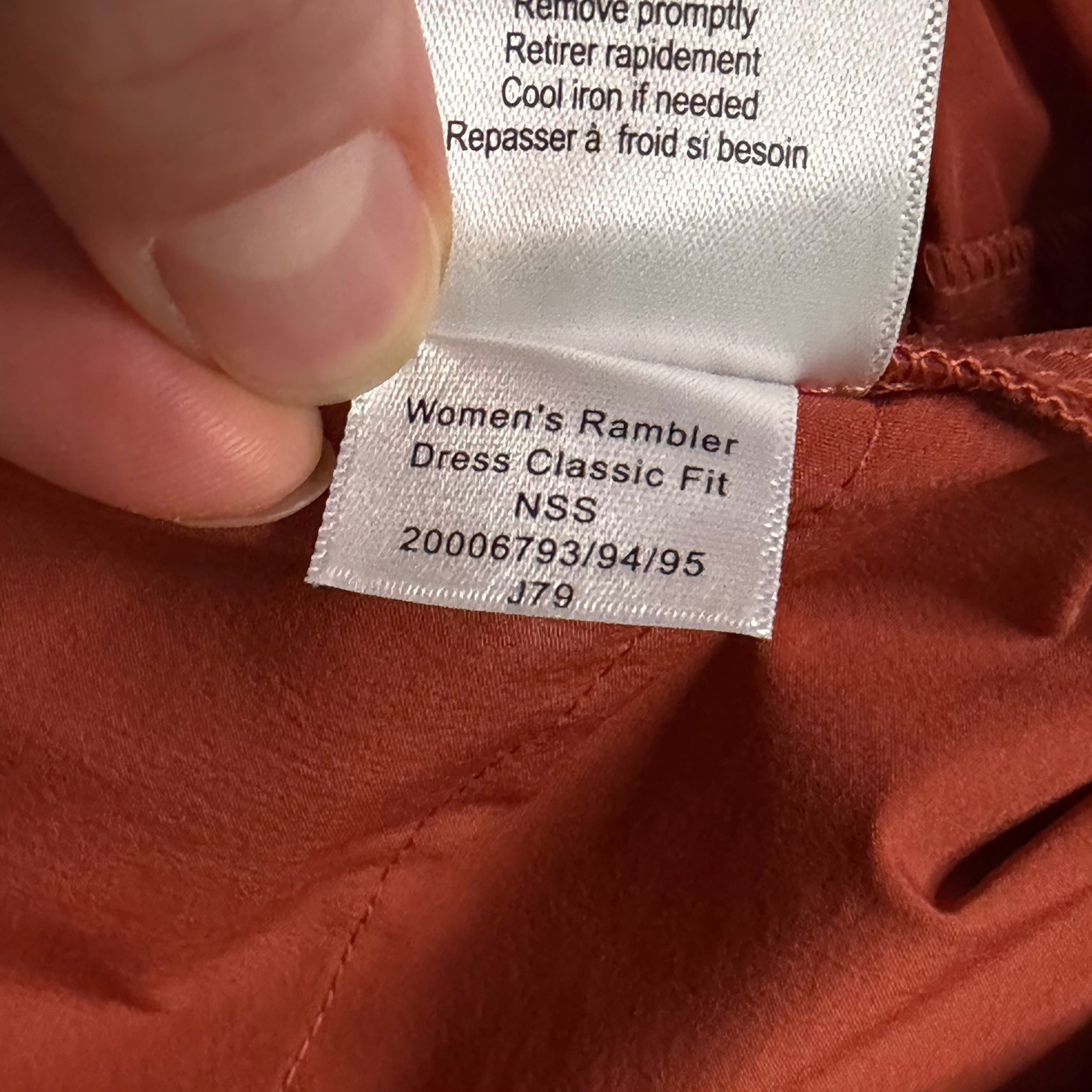 Mountain Khakis Rambler Dress Large Classic Fit Rust Hiking Outdoor Pockets NWT