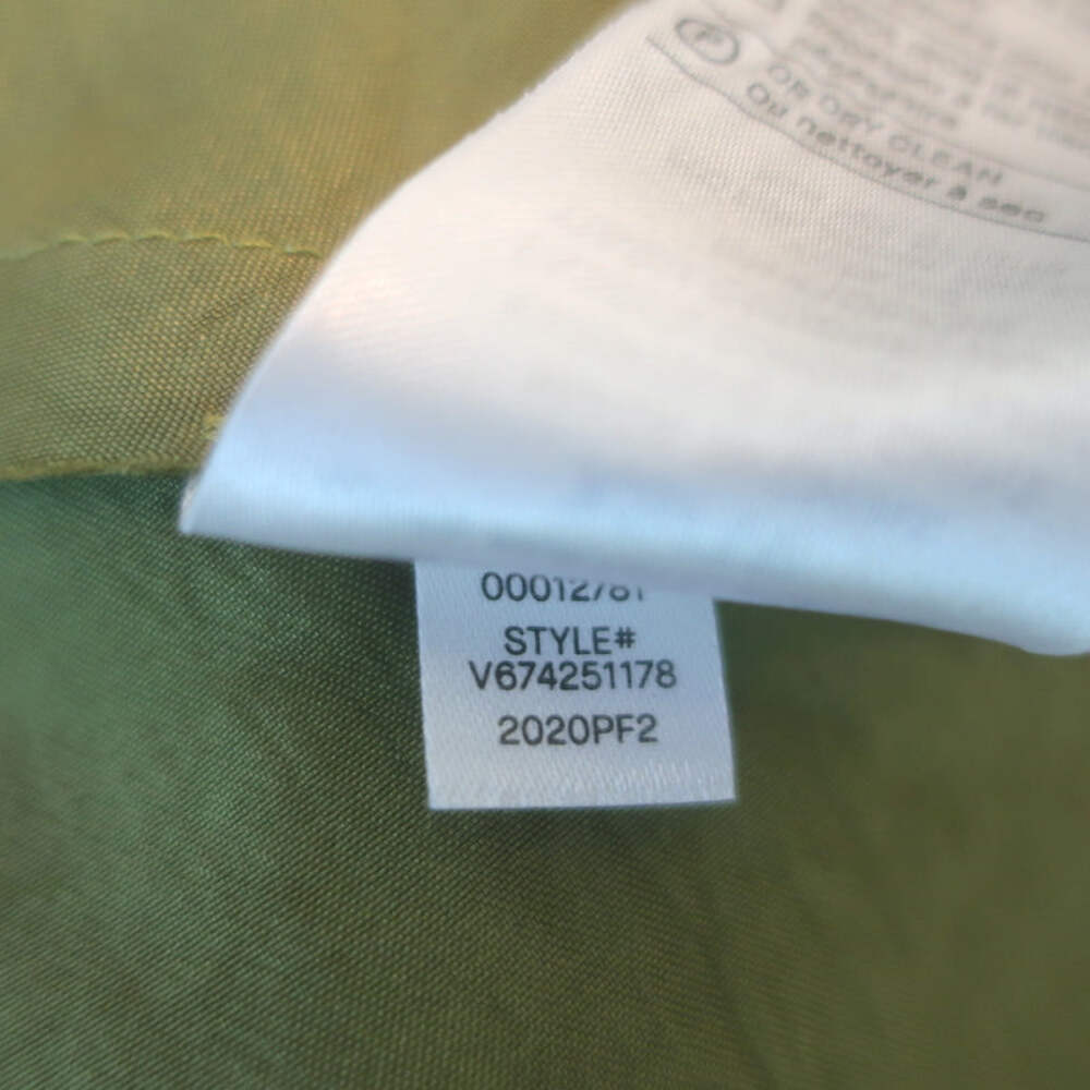 Vince Sleeveless Midi Dress Green Crinkled Satin Size Extra Small