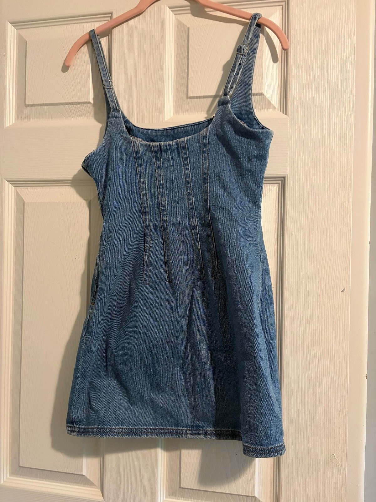 Urban Outfitters Denim Mini Dress XS Blue Jean Dress Y2K Casual Cute