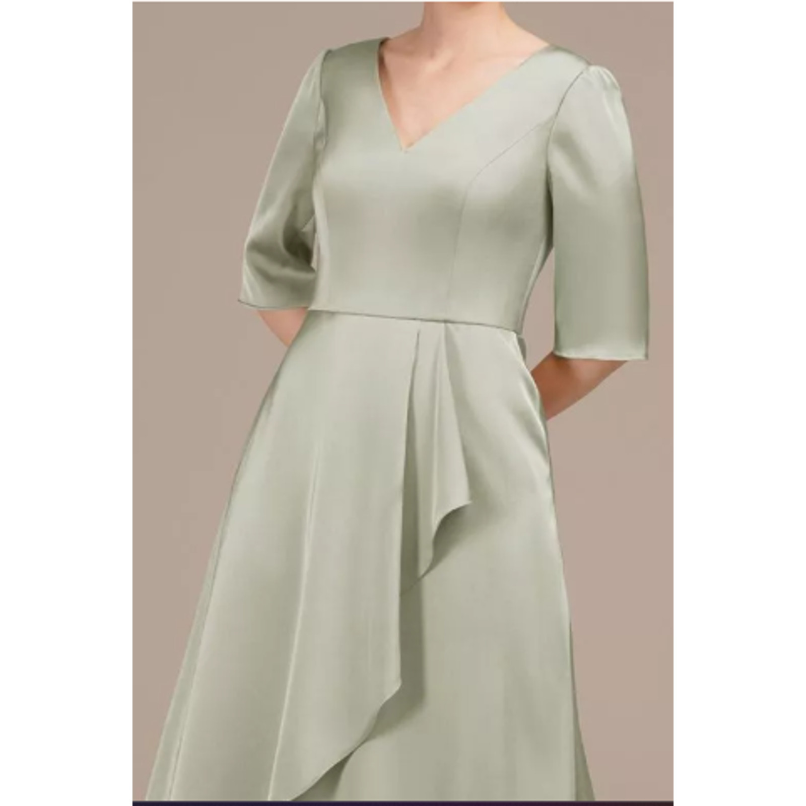 AW BRIDAL SZ 6 S sage green Zephyrine mother of bride party midi dress NEW B37