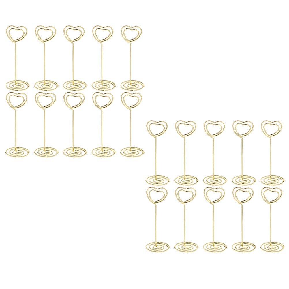 20Pcs Golden Multi-Function Message Clips Reusable Household Picture Holder