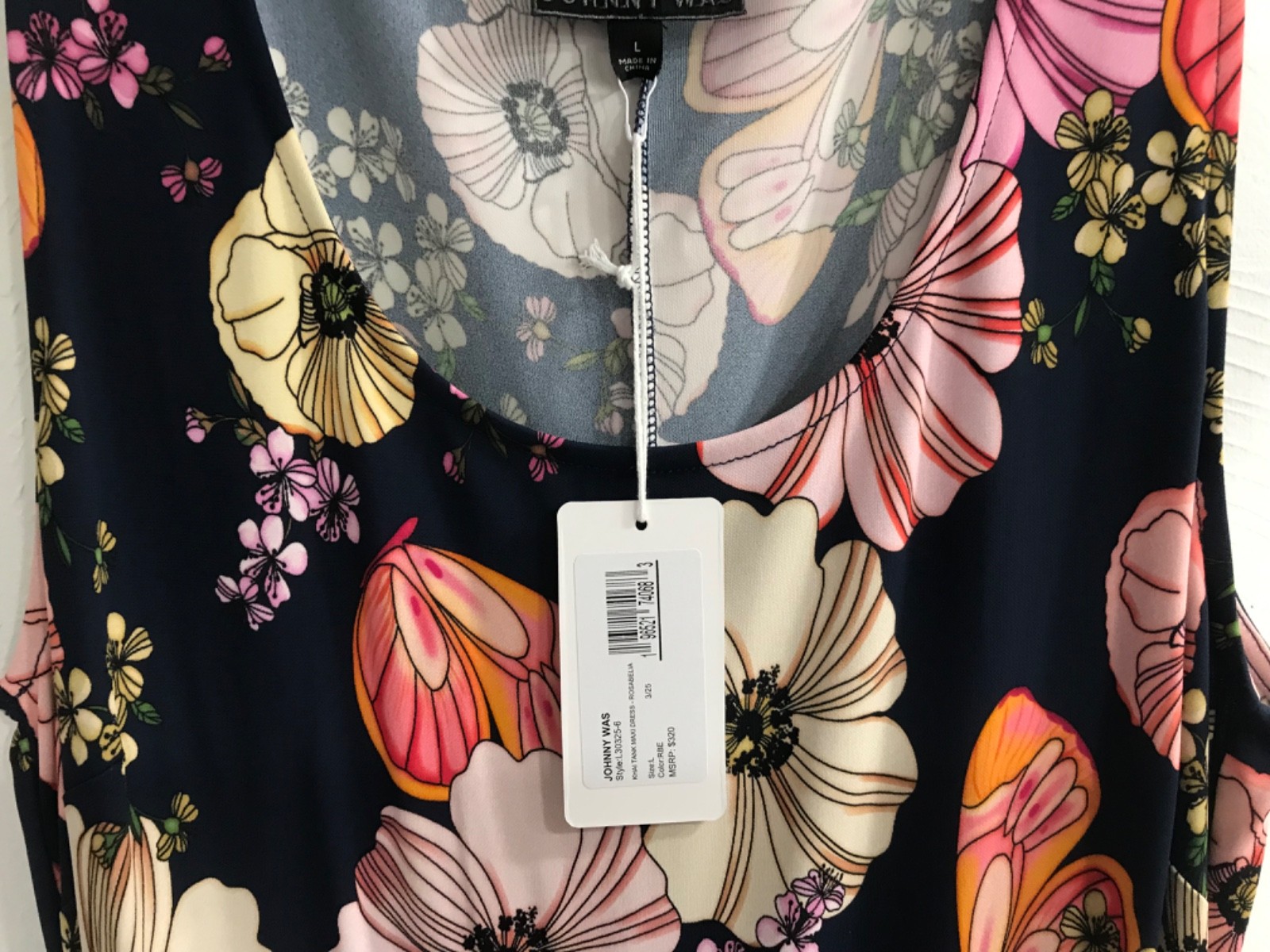 Johnny was khai tank maxi dress rosabelia size L