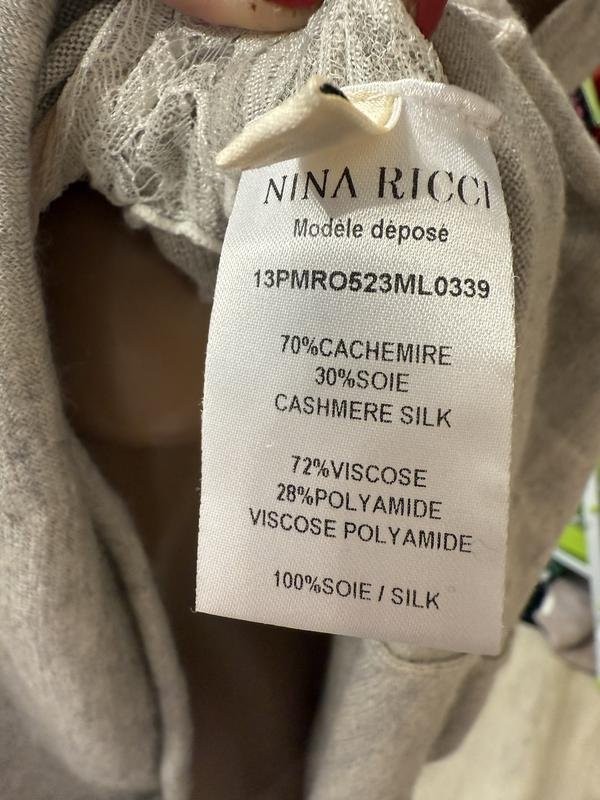Women Nina Ricci Dress Grey Cashmere 36