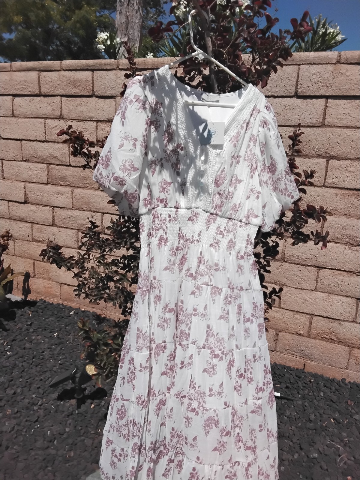 Women’s Floral Print Dress Short Sleeve Knee Length Extra Large XL