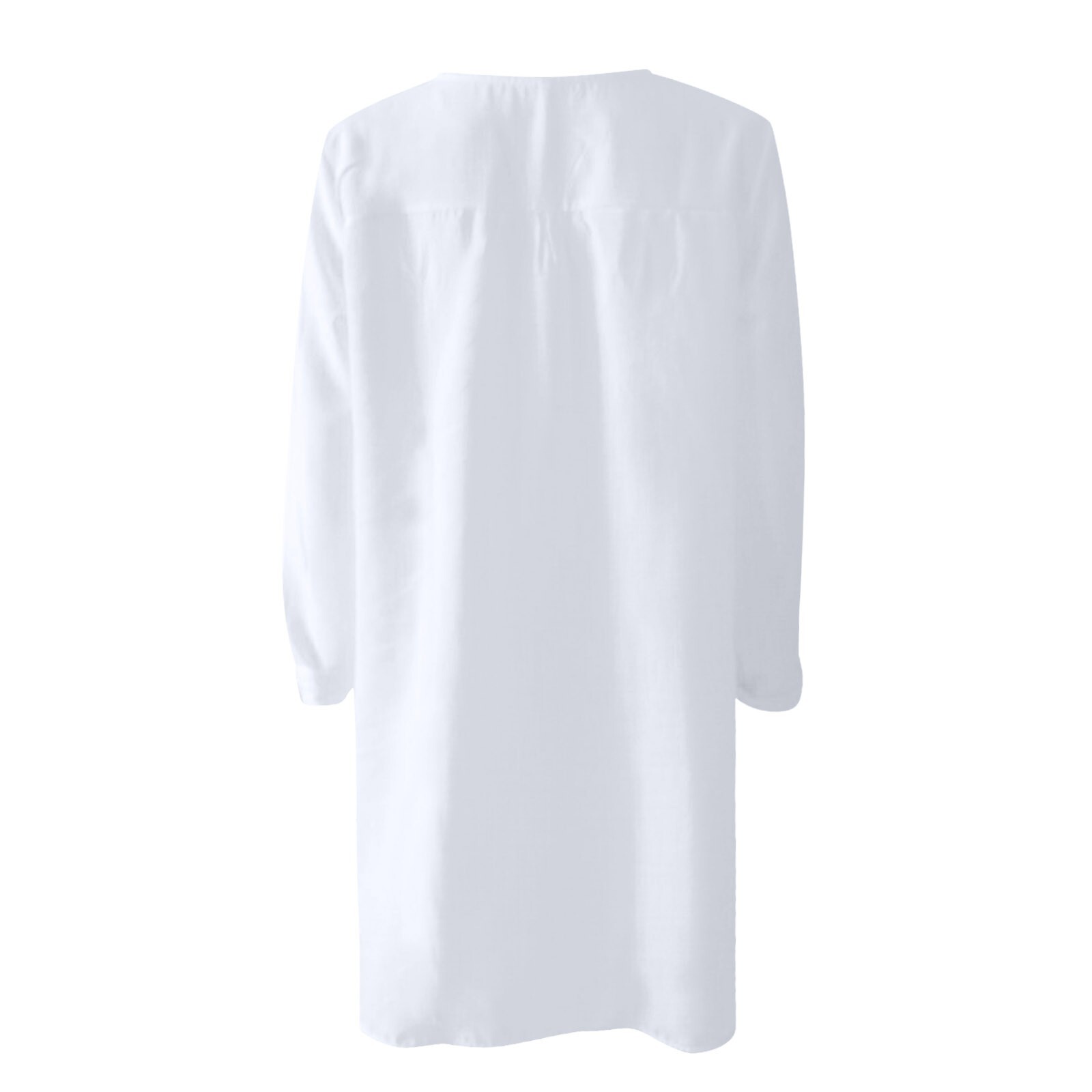 Women’s Spring Long V-neck Long Sleeve Shirt Casual Top Dress