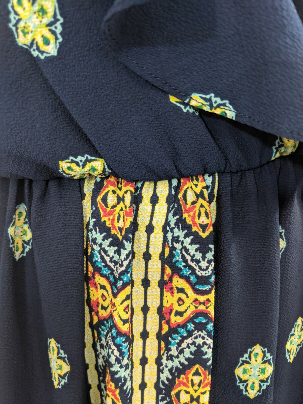 Luxology Blue and Green Sleeveless Non-Stretch Maxi Dress Size 6