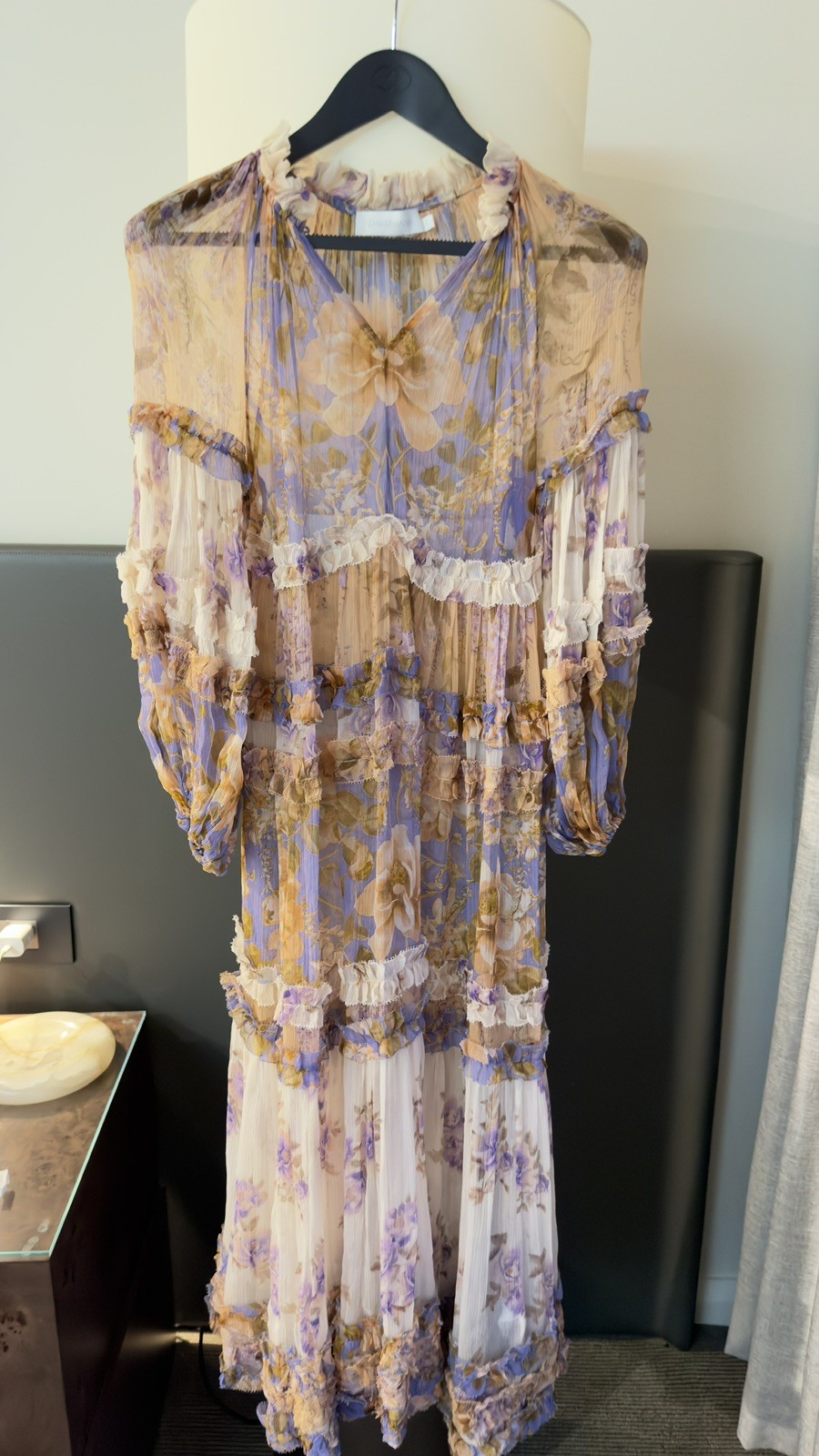 Zimmermann Rosa Frill Midi Dress Size 0/ AU 8
