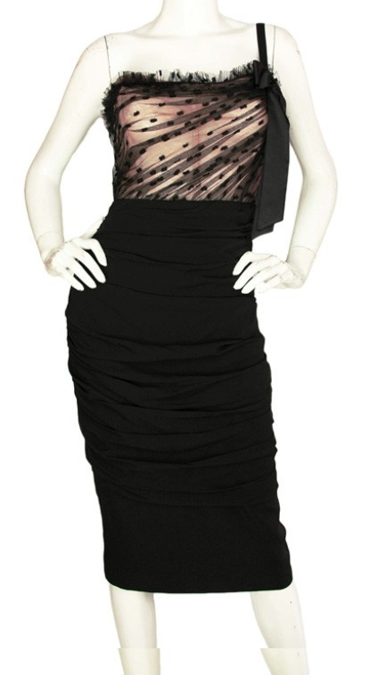 SALE! $3,900 Vint. DOLCE & GABBANA Silk Dress size 42