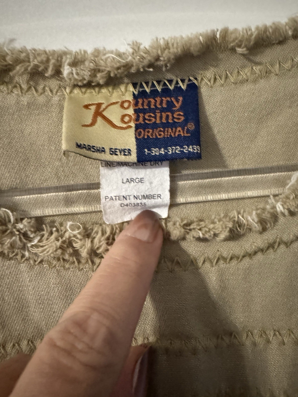 Kountry Kousins By Marsha Geyer Large Tan Jumper Dress Teacher RARE Vintage