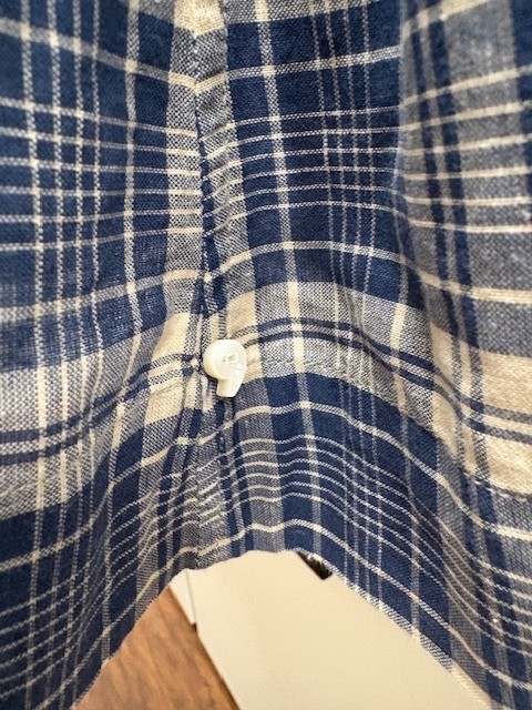 45r by 45rpm Studio Co Ltd Japan Cotton Navy Blue Combo Plaid Shirt Dress Japan2