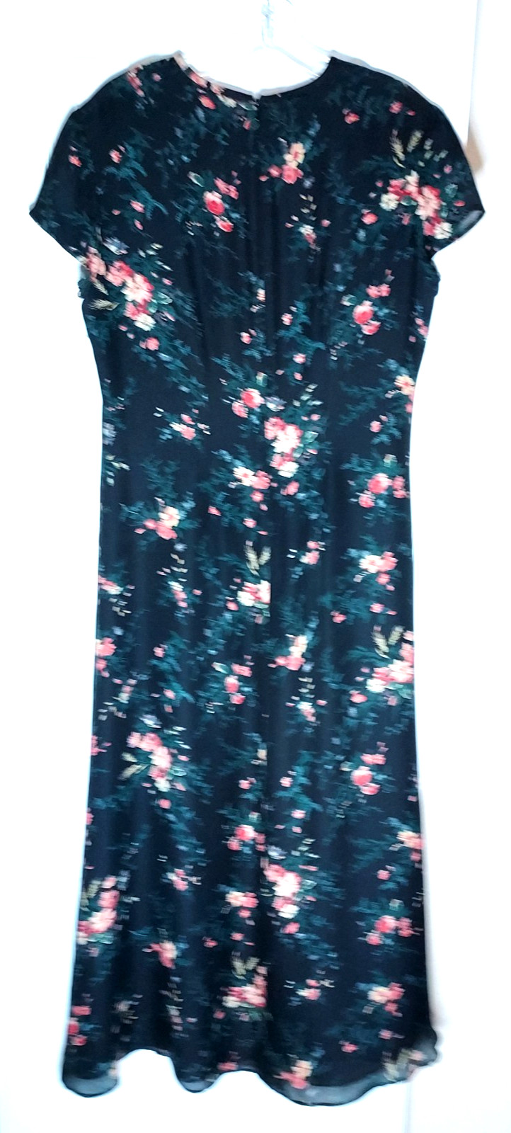 Ralph Lauren Silk Black With Floral Design Size 12