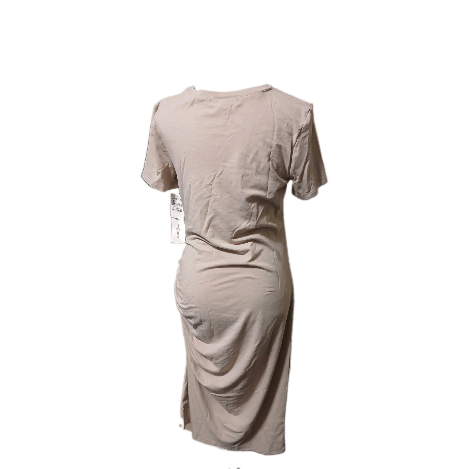 Treasure & Bond Beige Ruched Midi Dress Size M