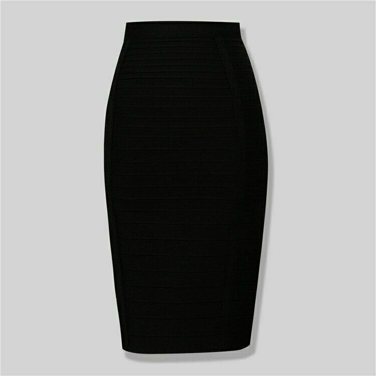 2021 New Women Zipper Rayon Bandage Skirt Day Party Pencil Skirt Top Hot