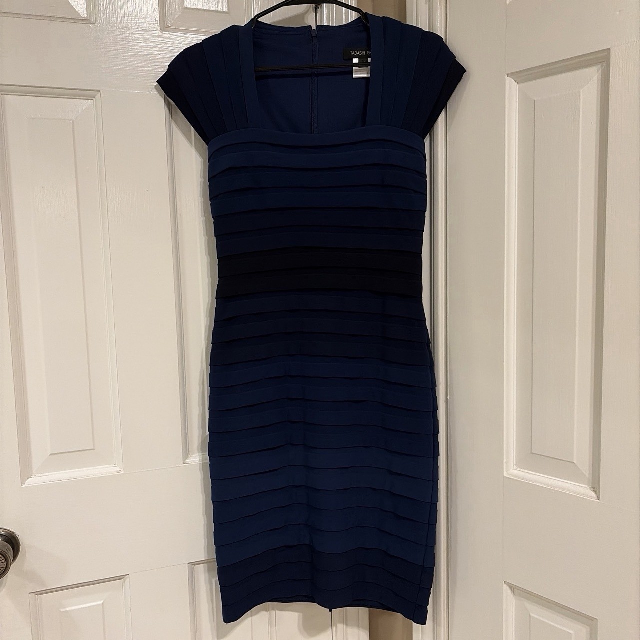 TADASHI SHOJI Ombre Shutter Pleat Formal Evening Party Dress size Xs