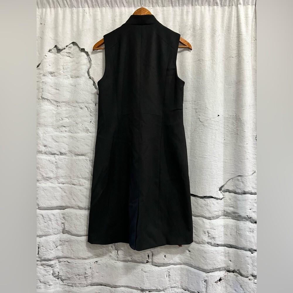 Trouve Little Black Dress Sleeveless Button Up Sleeveless Classic Work Business