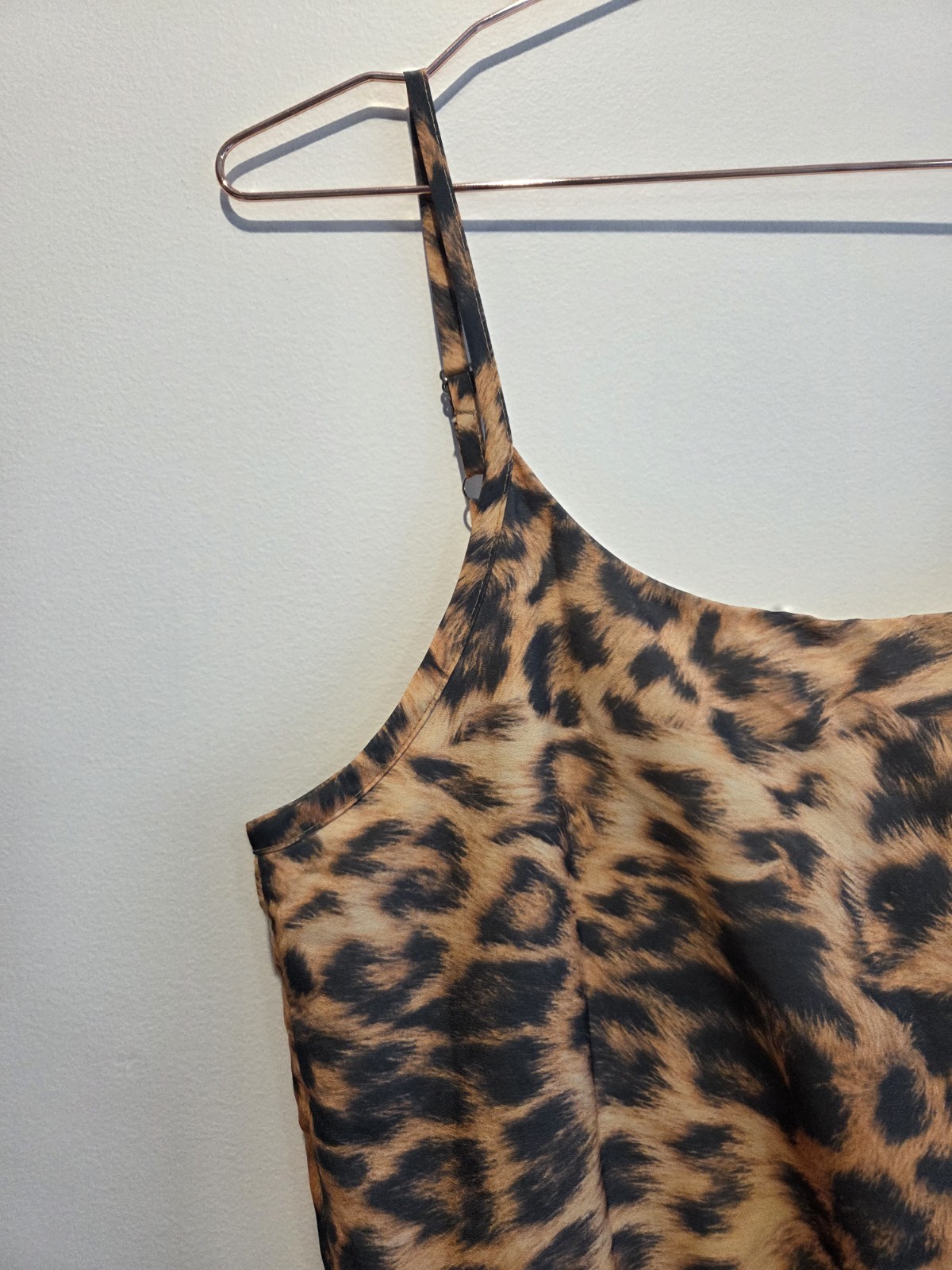 JORA Size M Leopard Animal Print Pleated Fit & Flare Square Neck Mini Dress