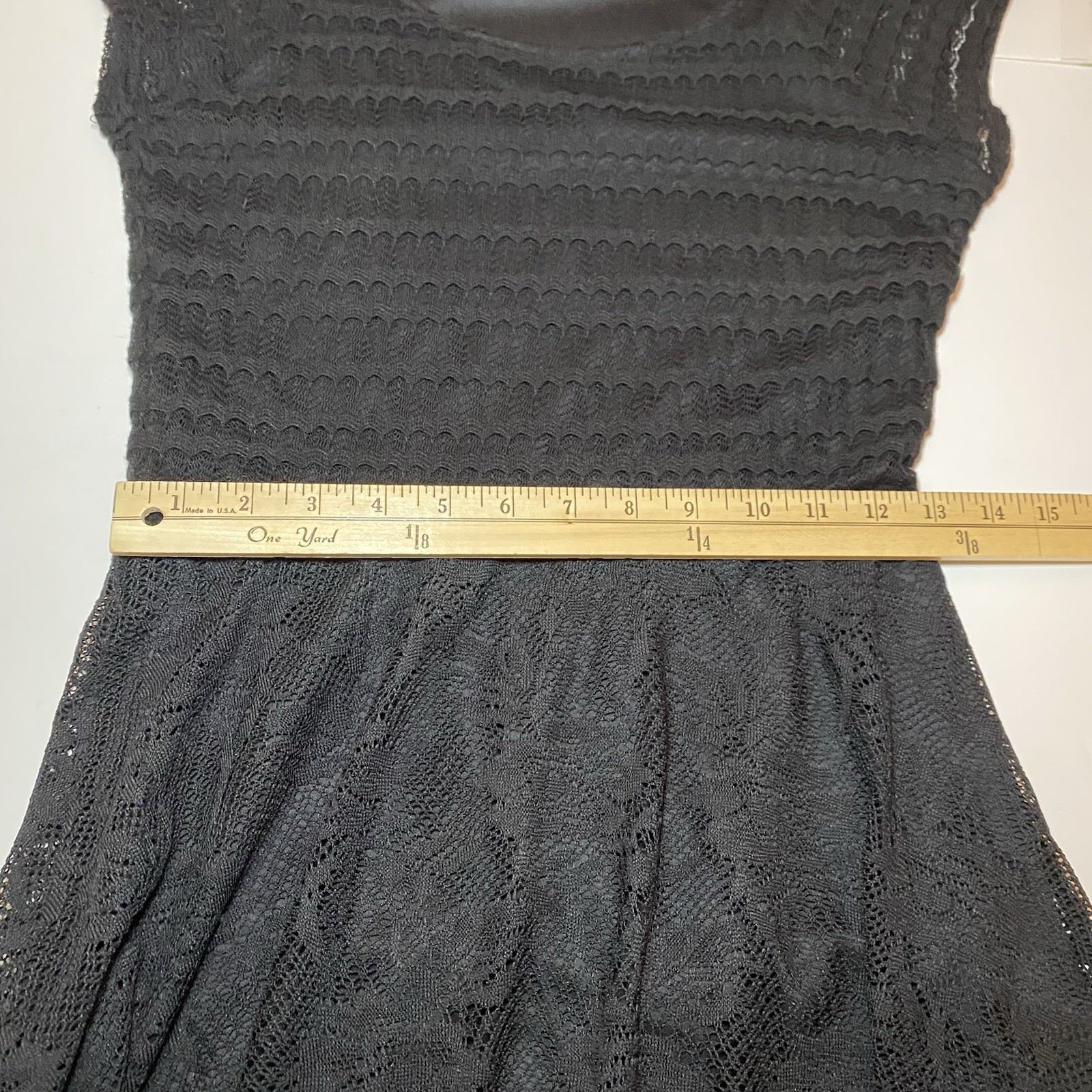 Black Floral Lace Dress By NY Collection size XS