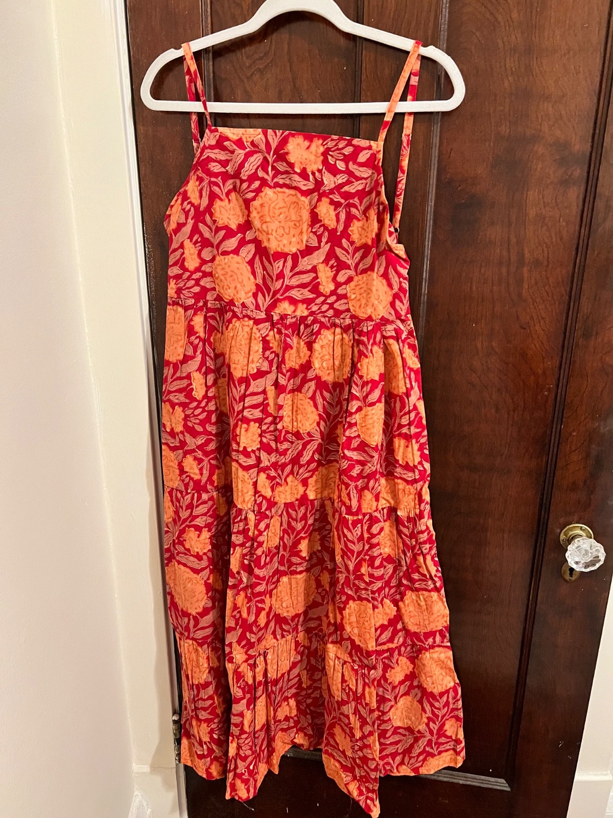 Block print maxi dress, handmade in India (NWT)