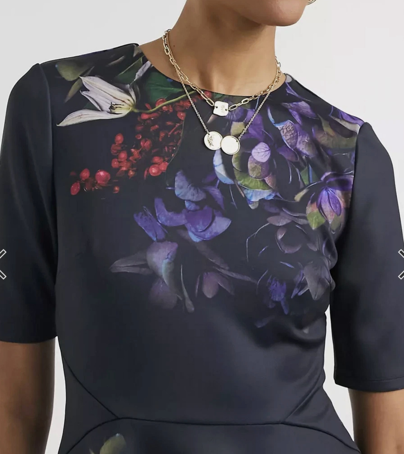NWOT Ted Baker London Alephie Skater Dress in Black Size 2 US 4-6