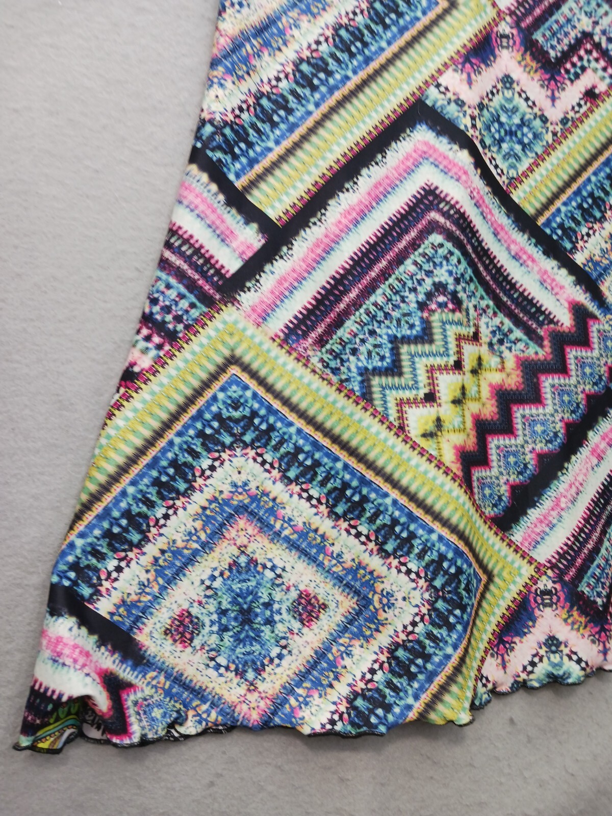 Unknown Sleeveless A-line Dress S Multicolor Geometric Print Knit Casual Party