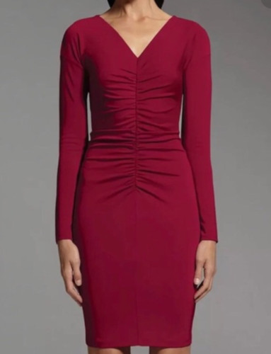 NARCISCO RODRIGUEZ Washable Packable Stretch DRESS Non-Wrinkle Slinky Jersey L