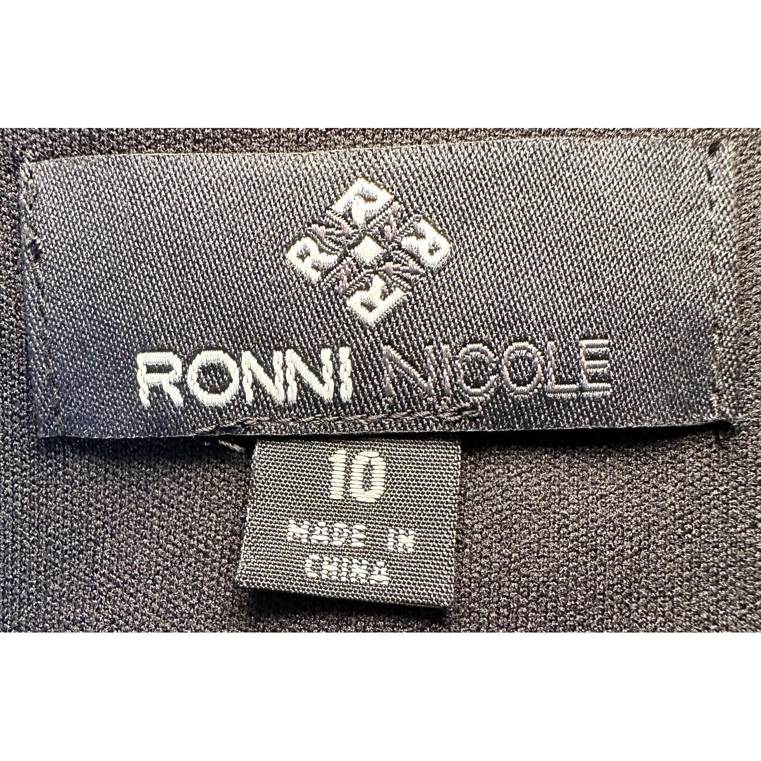 Ronni Nicole Midi Dress Womens 10 Black Taupe Animal Print Stretch Pull Over NWT