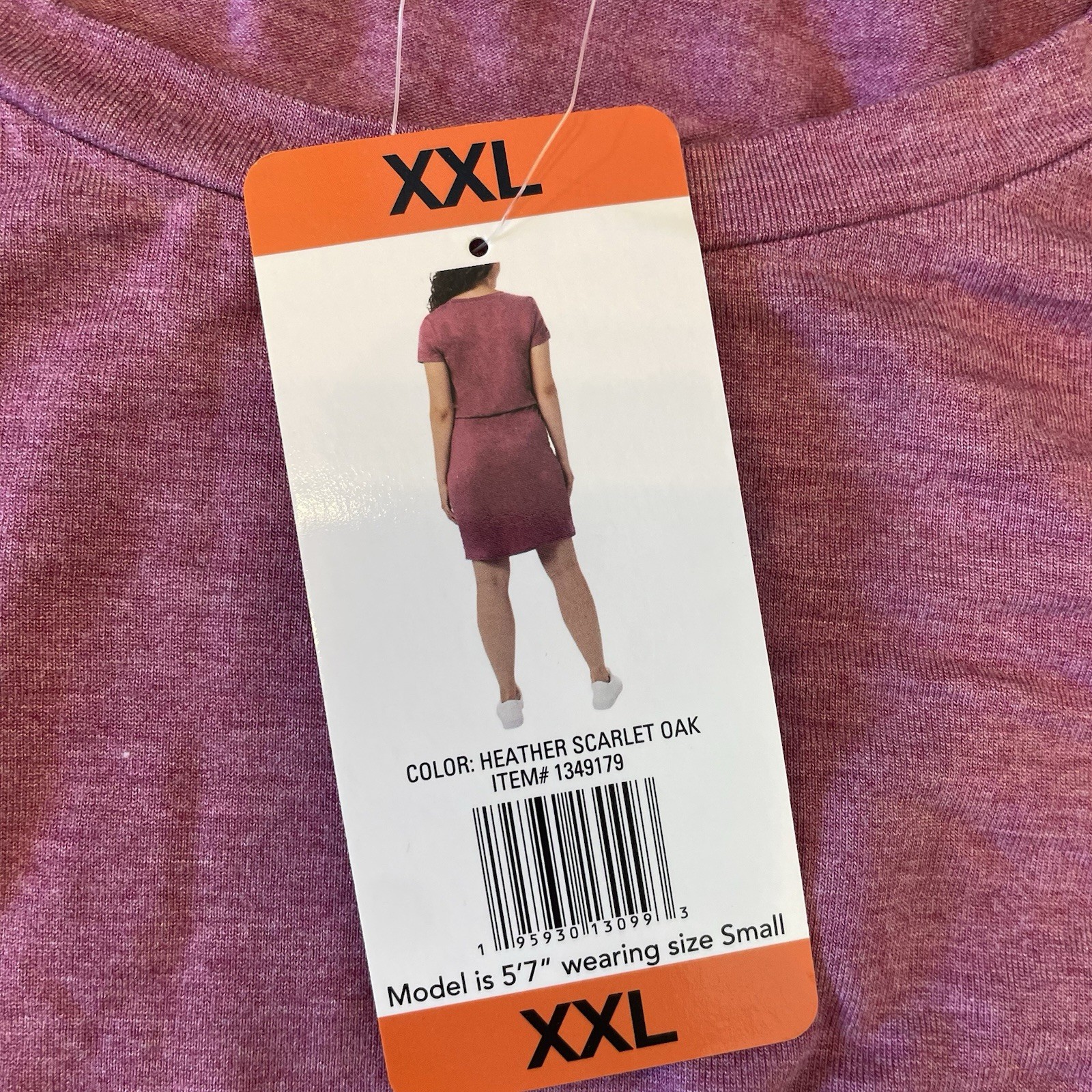 XXL 32 Degrees Cool Women’s Soft Lightweight Lux Dress 2XL Pink Heather Scarlet
