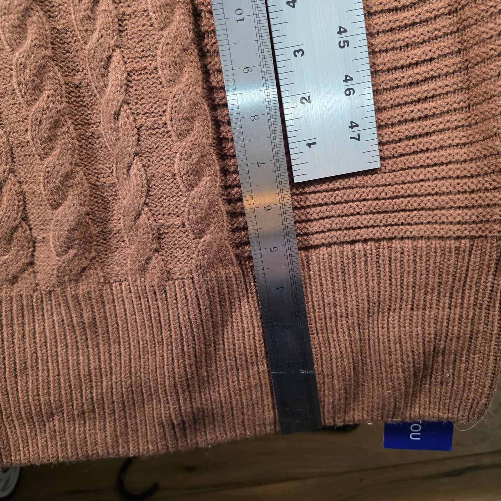 Chouyatou Brown Cable Knit Sweater Dress Maxi Long Sleeve Cozy M NWT