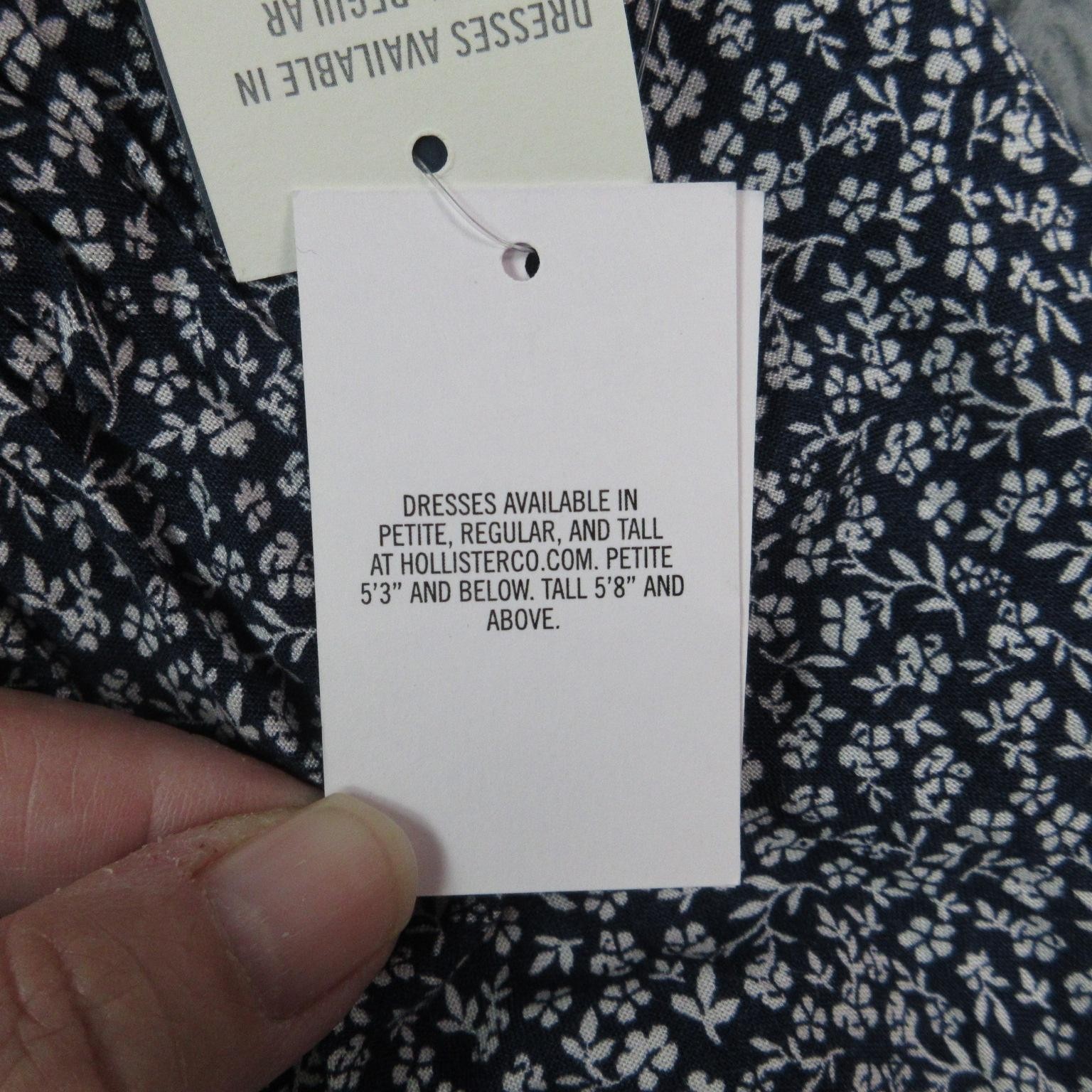 Hollister Dress Womens Small Petite Floral Maxi Sundress Pockets Smocked NWT